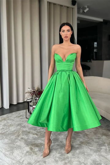 Green A-line Sweetheart Homecoming Dress Short Prom Dress HZ1023